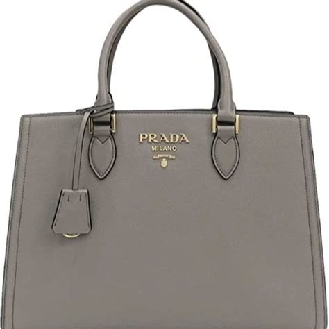 prada argilla gray saffiano lux leather large satchel handbag|Prada Argilla Gray Saffiano Lux Leather Large Satchel Handbag.